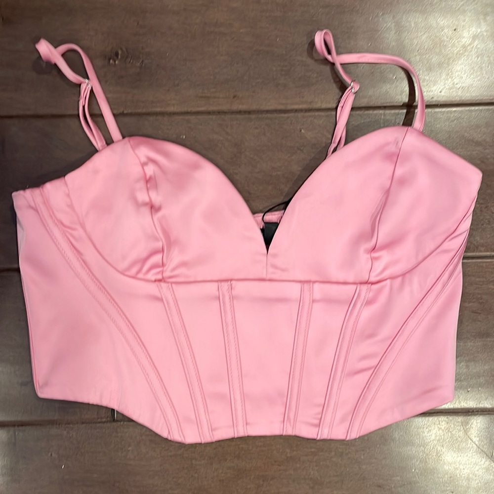 Pink corset top